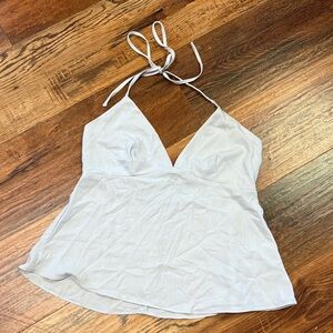 Princess Polly Light Blue Halter Tank Top